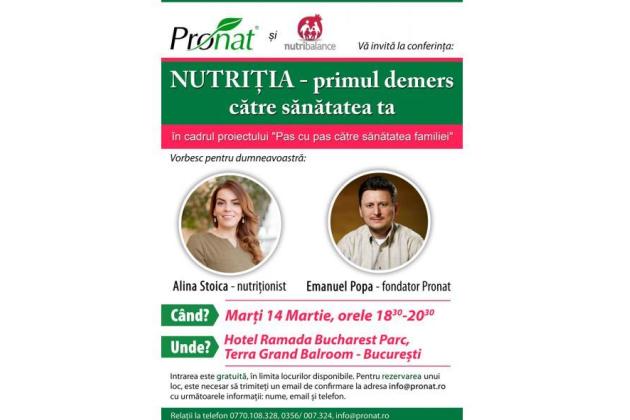 conferinta nutritia primul demers catre sanatatea ta